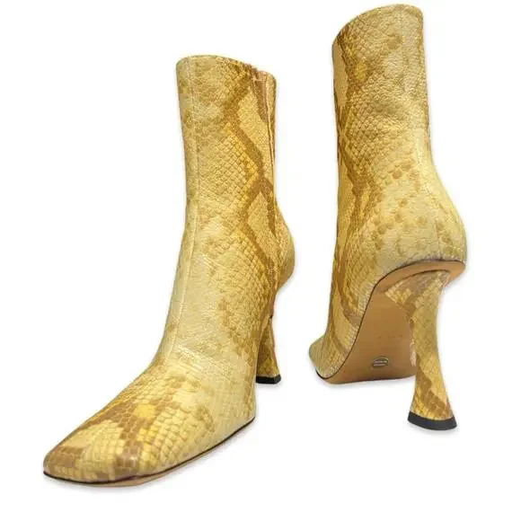 Proenza Schouler Snakeskin Leather Ankle Boots Size 9 - Picture 2 of 5